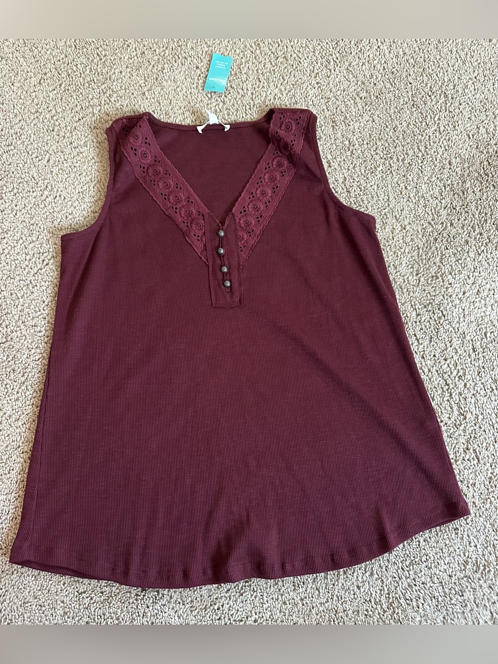 Maurice’s Women’s Lace-Trim V-Neck Tank Top.